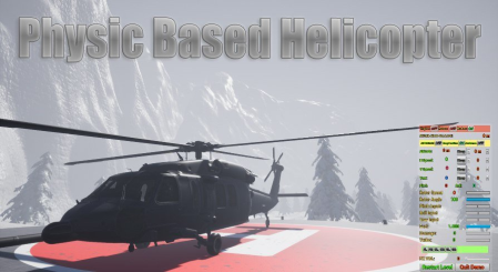Unreal Engine Marketplace - Physics Based Helicopter (4.25-4.27)