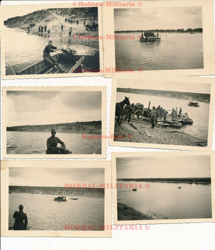 Russland Gebirgsjäger-Regt.98 Dnepr Fluss übersetzten mit Sturmboote TOP