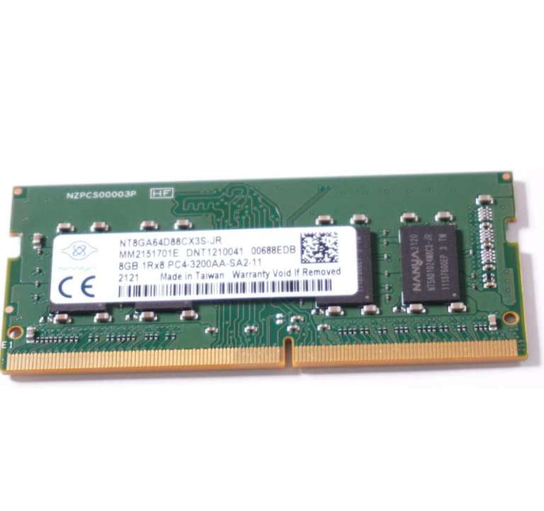 Amazon: Memoria RAM 8GB DDR4 SO-DIMM 3200 MHZ 
