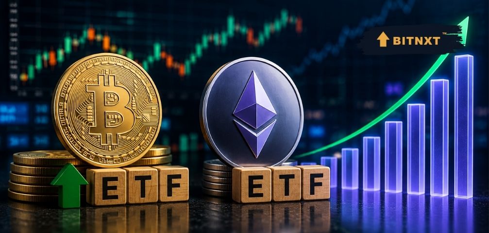 Bitcoin ETFs Resume Buying as Ether Funds Stretch Streak to 11 Days