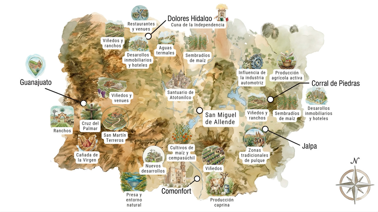 Illustrated Map of Guanajuato