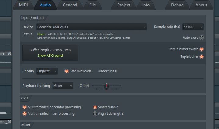 focusrite asio driver latency fix