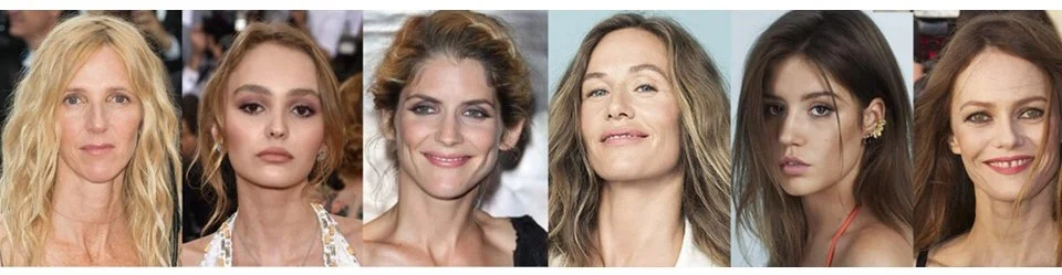 Exemple de 6 femmes ayant une tonalité dominante douce