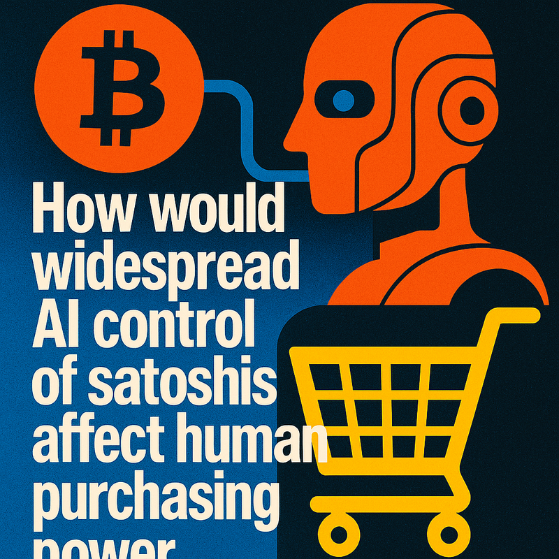 How would widespread AI control of satoshis affect human purchasing power