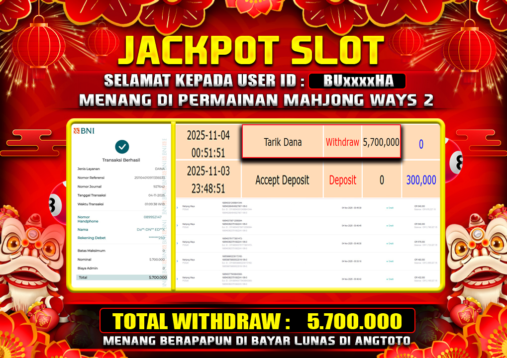 BUKTI JACKPOT LUNAS ANGTOTO