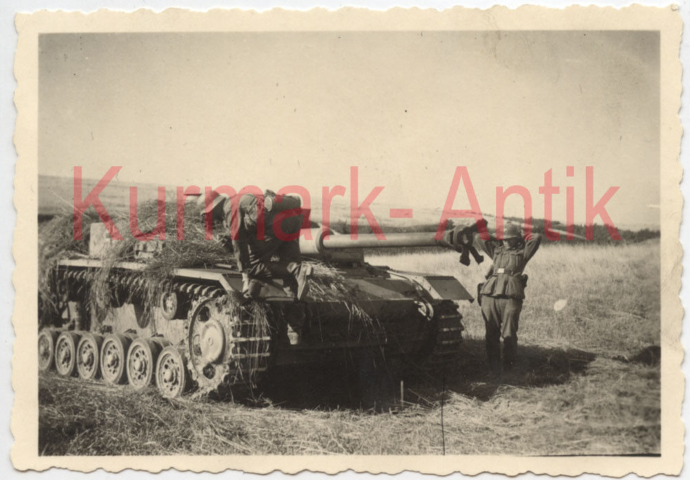Foto Wehrmacht Heeres Flak Russland 1943 Panzer Stug Sturmgeschü