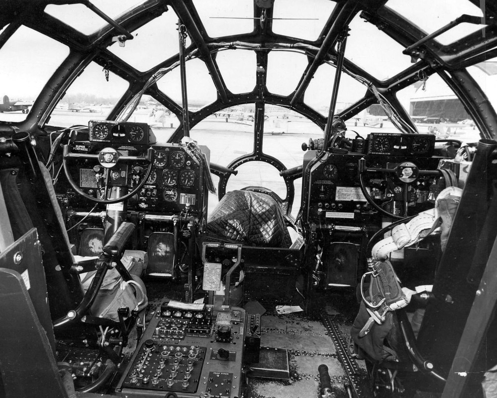 Vista de la cabina de un B-29