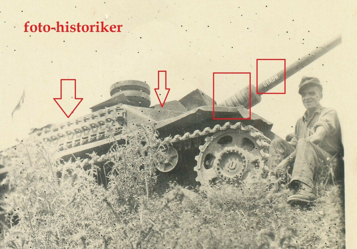 orig Foto Panzer Sturmgeschütz III Langrohr Nummer 110 Kennung G