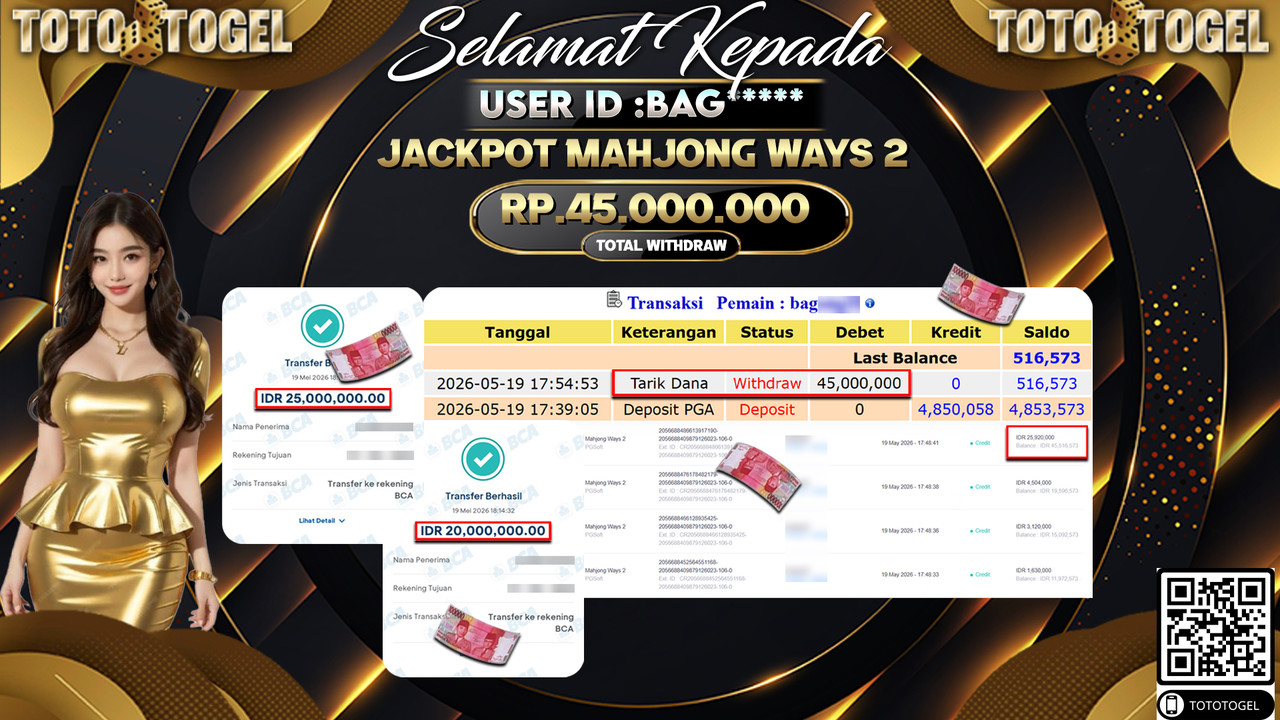 bukti-pembayaran-jackpot-permainan-slot-mahjong-ways-2-id:bag-lunas-05-15-55-2026-05-20