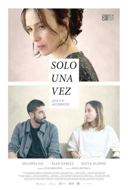 PÓSTER DE LA PELÍCULA “SOLO UNA VEZ” CON ÁLEX GARCÍA Y SILVIA ALONSO