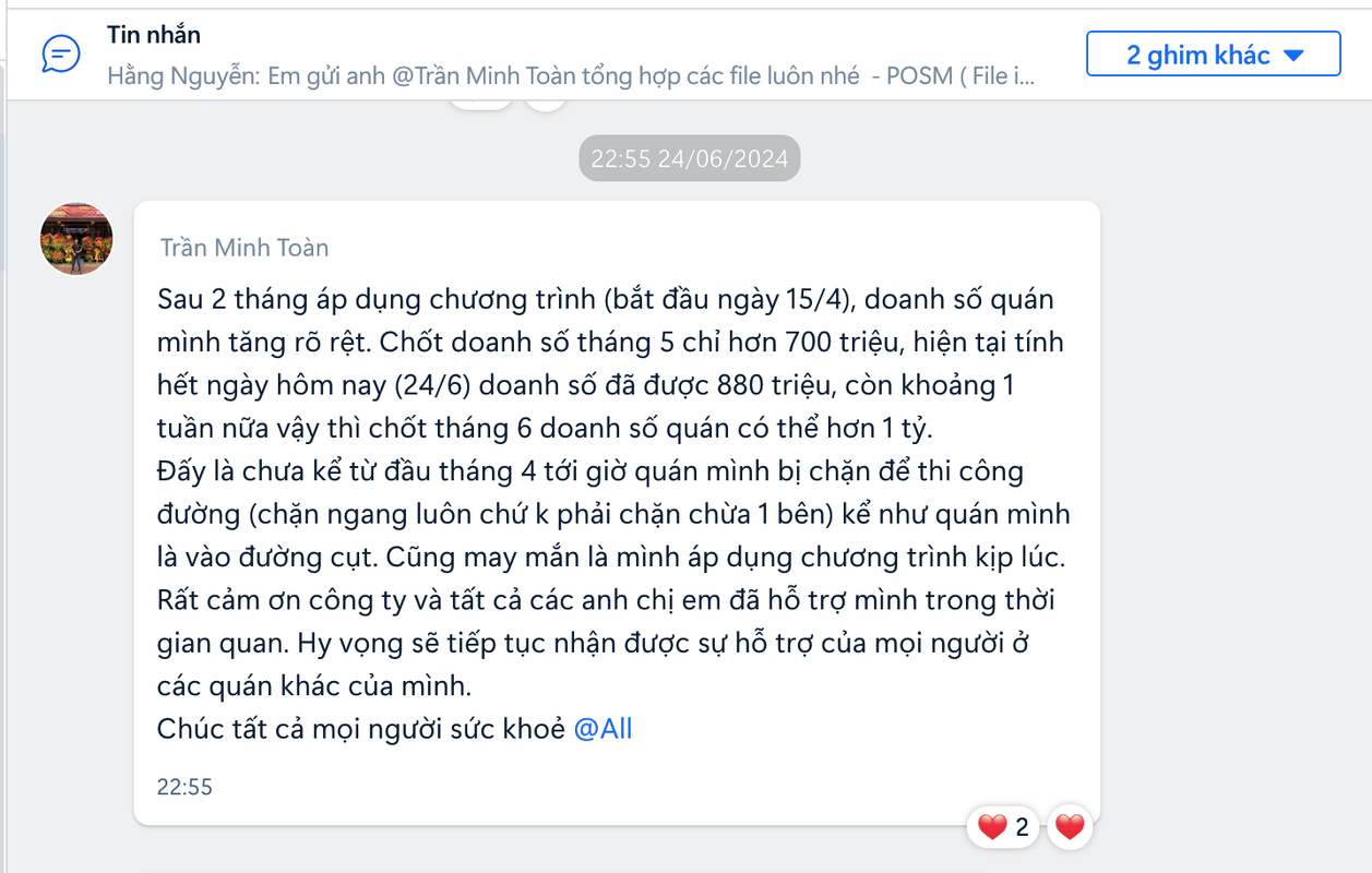 Feedback từ anh Toàn - Seoul Phan Rang