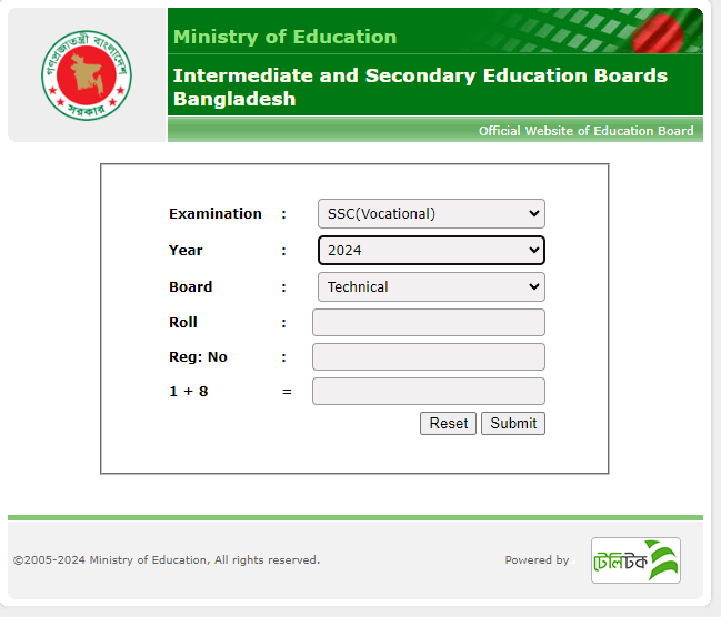 educationboardresults gov bd ssc vocational result