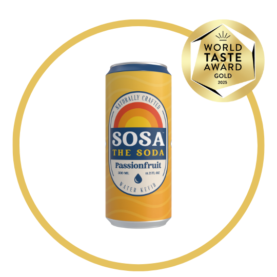 SOSA THE SODA - WATER KEFIR - PASSIONFRUIT