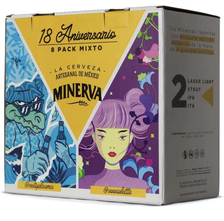 Amazon: 8 Pack Aniversario Cerveza Minerva 

