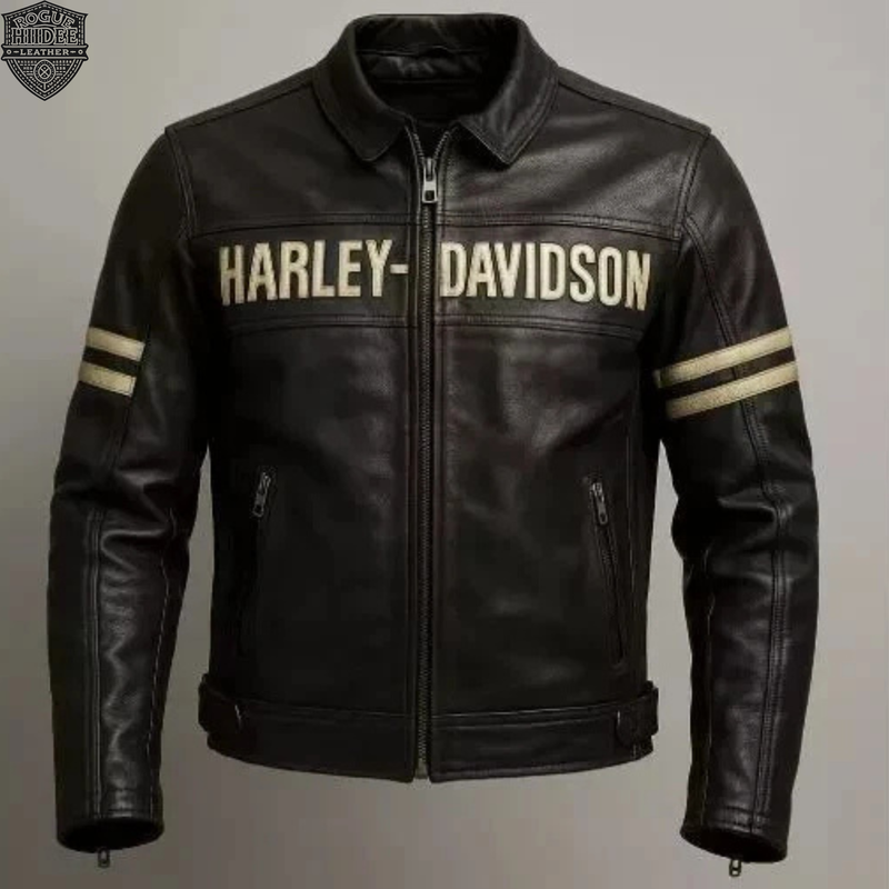Harley-Davidson ブラックレザー シングルライダース
