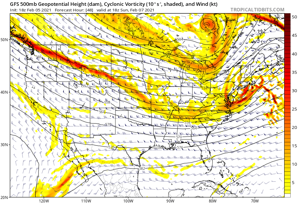 2 - Super Bowl Snowstorm, Part II: First Call Gfs-500mb