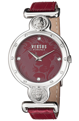 Versus by Versace S23030016 Sunny Burgundy Dial Leather Strap