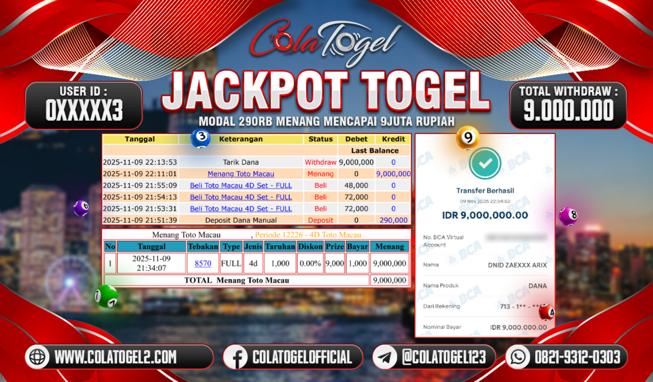 JACKPOT TOTO MACAU!!