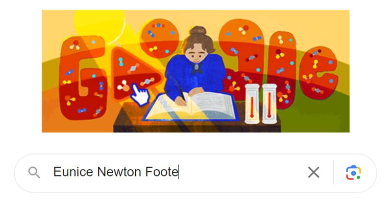Eunice Newton Foote Doodle Google Oggi 17 Luglio 2023