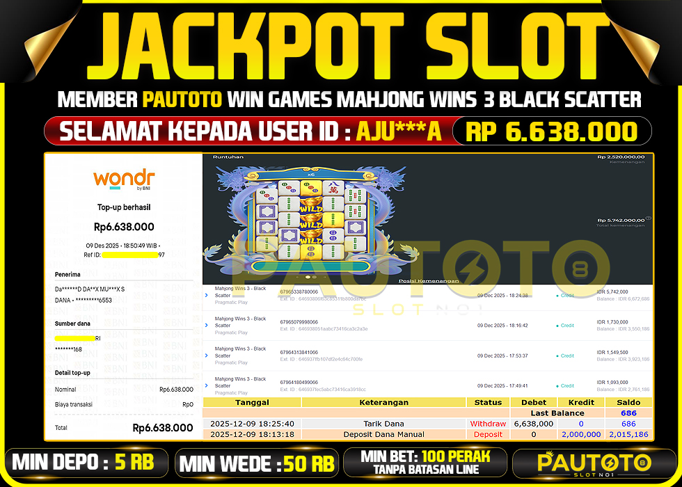BUKTI JACKPOT LUNAS PAUTOTO