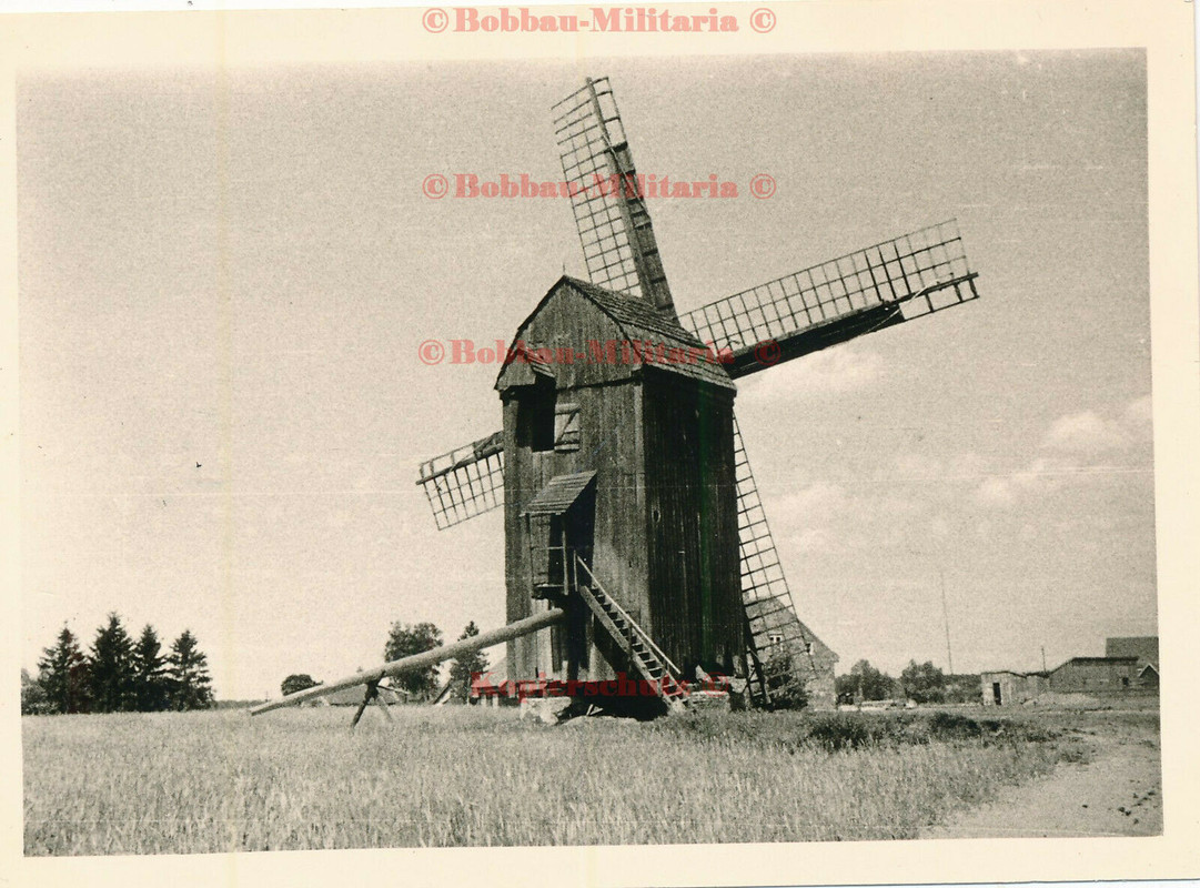 Foto Litauen Pogegen Pagėgiai Windmühle Winmill mill 1940 Bockwindmühle