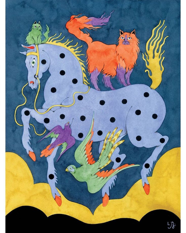 Lou-Benesch-on-Instagram-These-crazy-creatures-are-part-of-the-four-large-format-watercolor-painti