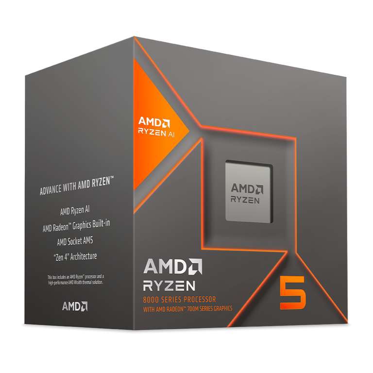 CyberPuerta Procesador AMD Ryzen 5 8600G con Ryzen AI e iGPU Radeon 760M 

