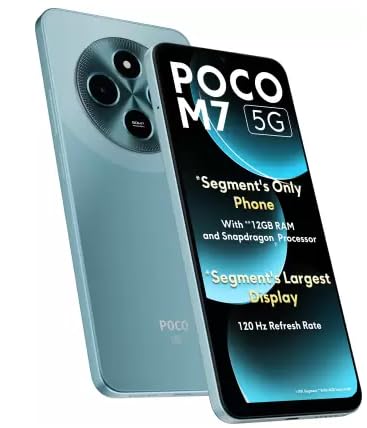 POCO M7 5G, Ocean Blue (6GB RAM, 128GB Storage) Refurbished