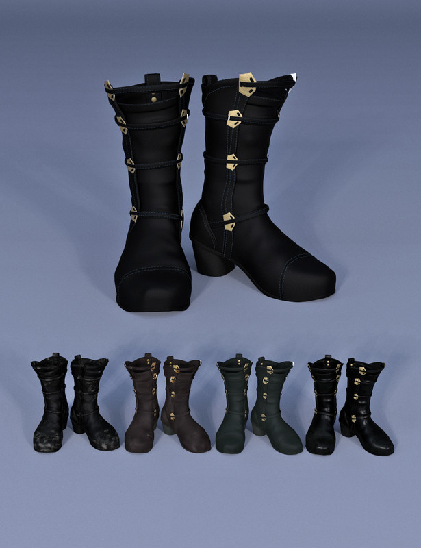 Futuristic Formal Outfit Boots for Genesis 8 and 8.1 Males