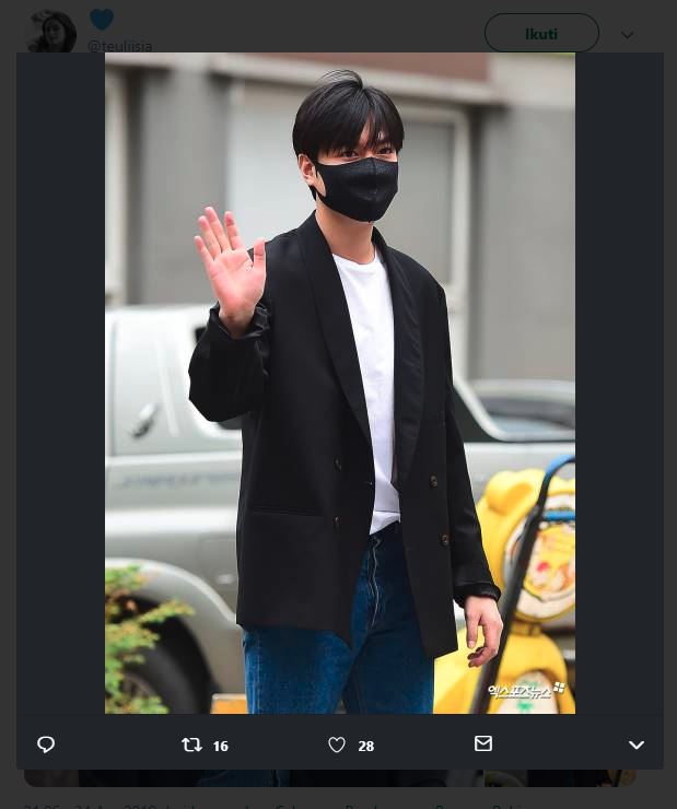 Lee Min Ho menyapa para penggemarnya (twitter.com/teuliisia)