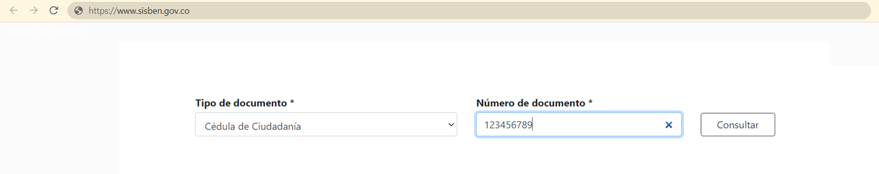 Consulta sisbén por cédula