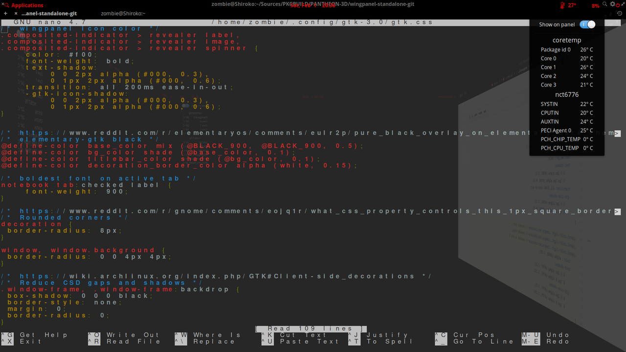 How to make the top panel transparent even in the full screen mode? : r ...