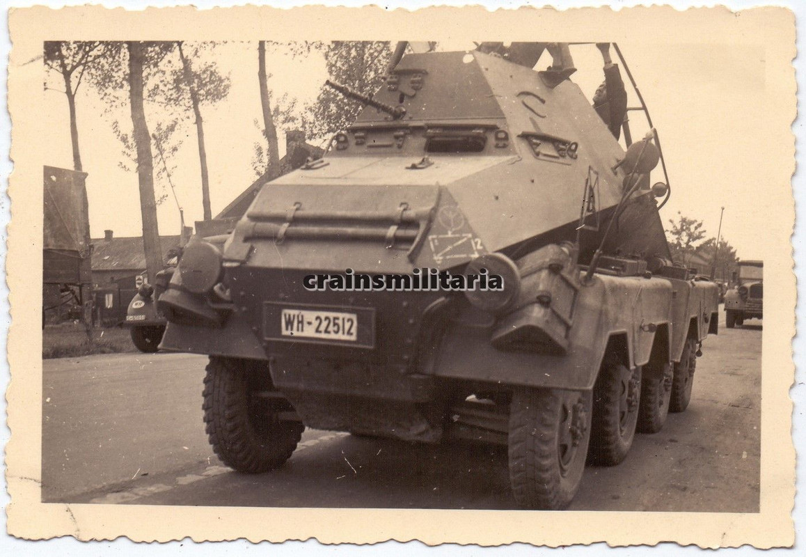 Orig. Foto 8-Rad FUNK Panzerspähwagen SdKfz 263 