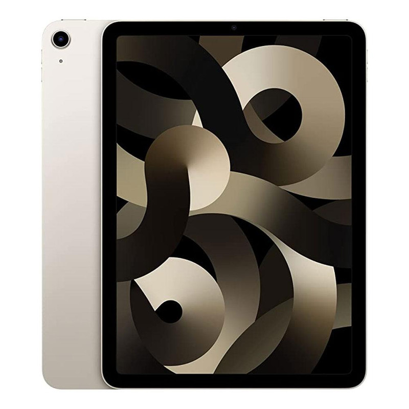 Apple iPad Air de 10.9 pulgadas en color Starlight, mostrando su pantalla Liquid Retina.