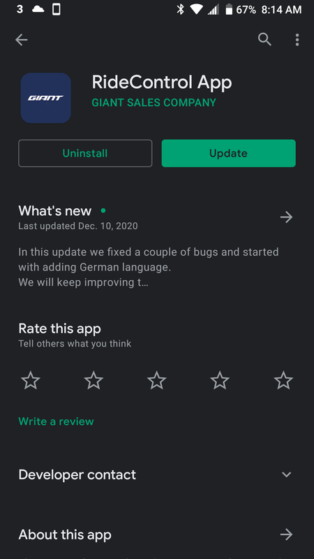 GIANT RideControl App 2.0 Page 10 Electric Bike Forums