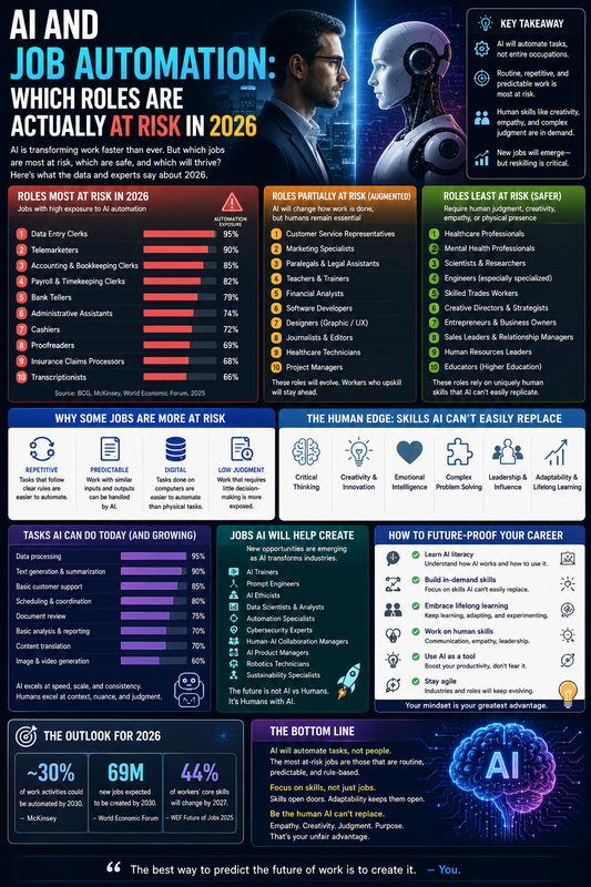 AI and Job Automation: Which Roles Are Actually at Risk in 2026