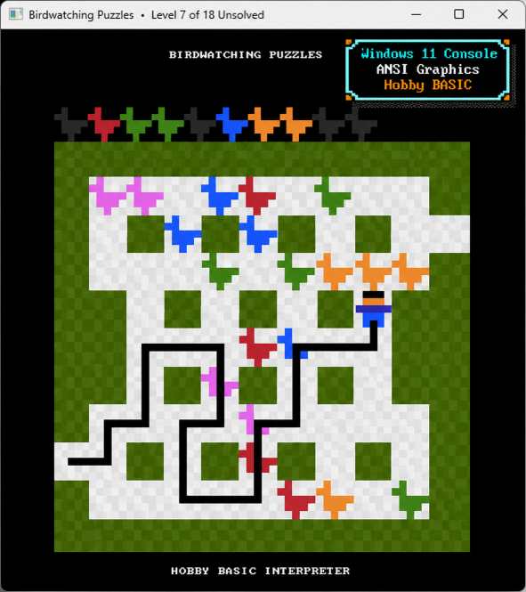 HOBBY BASIC BIRDWATCHING PUZZLES WINDOWS11 CONSOLE