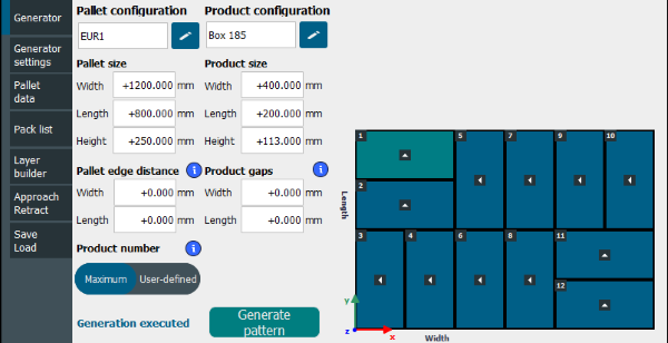 SIMATIC S7-1500 Palletize Pattern Generator SIMATIC S7-1500 Palletize Pattern Generator