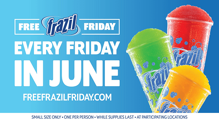 Quench Your Thirst with a FREE Frazil Slushie Every Friday in June!
