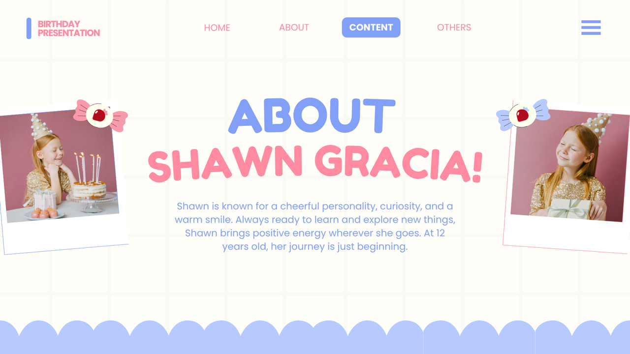 Blue and Pink Illustrative Playful Birthday Presentation