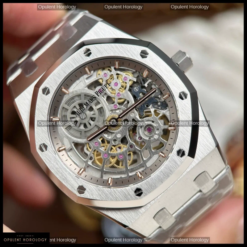 Audemars Piguet Royal Oak Jumbo Extra-Thin Openworked 16204 Stainless Steel Skeleton 39mm