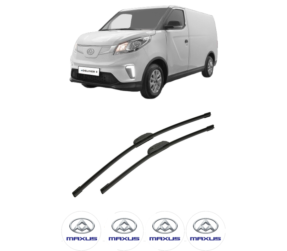 Set stergatoare auto MAXUS eDELIVER 3 Platform/Chassis din 2022, pentru parbriz auto, 2 bucati, Bosch Aerotwin Retrofit, din cauciuc siliconat rezistent, 4 Stickere Auto MAXUS