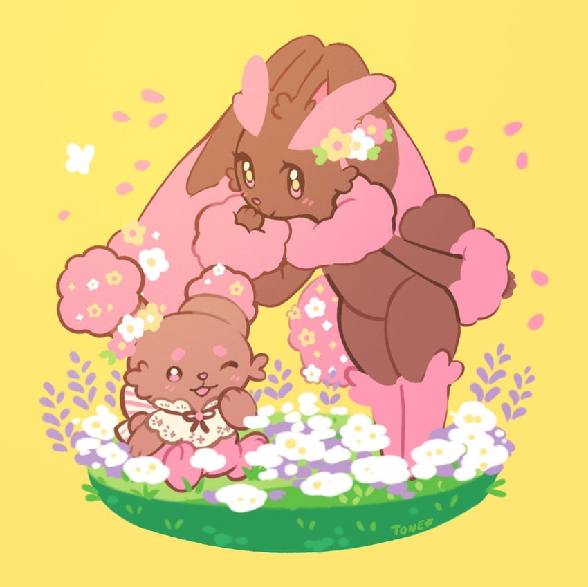 lopunny-and-buneary-pokemon-drawn-by-ton