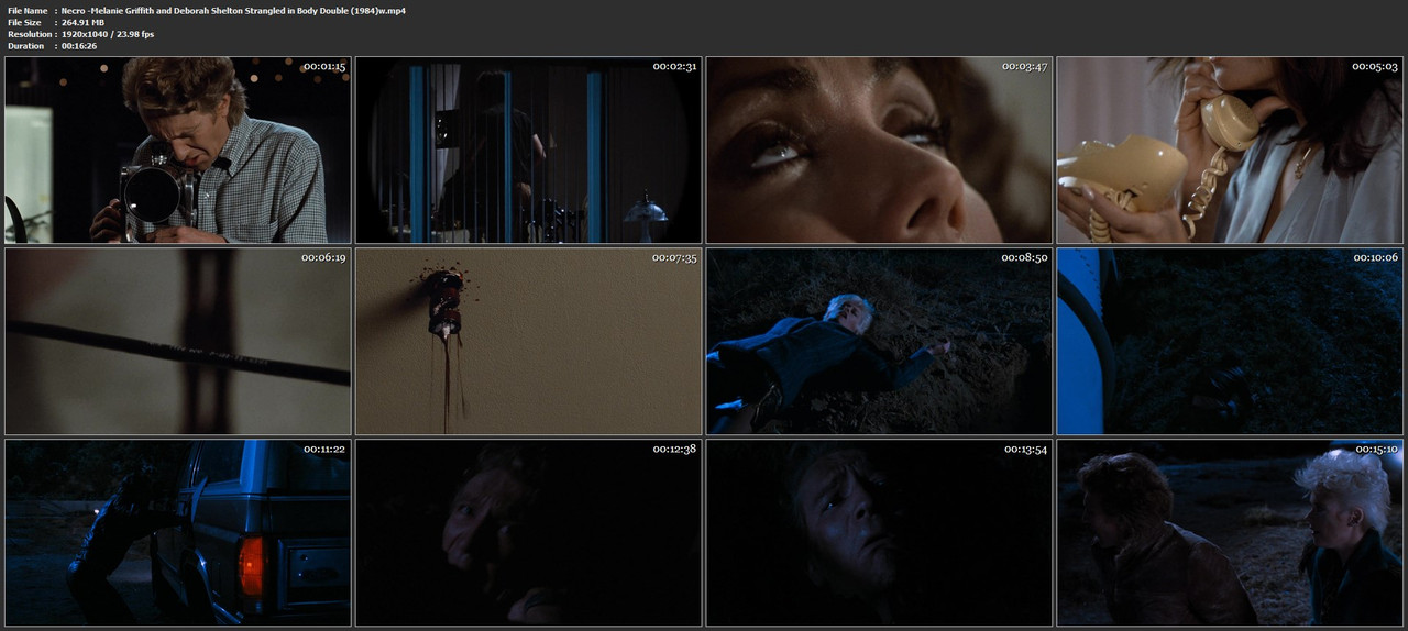 Necro -Melanie Griffith and Deborah Shelton Strangled in Body Double (1984)w.mp4