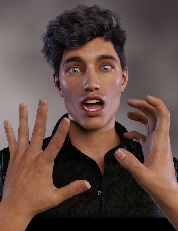 Head & Hands Poses for Genesis 8.1 Male Head & Hands Poses for Genesis 8.1 Male