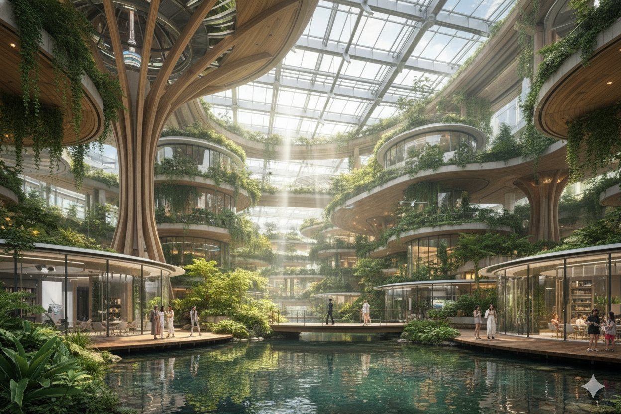 Detail view of a modern building facade concept.