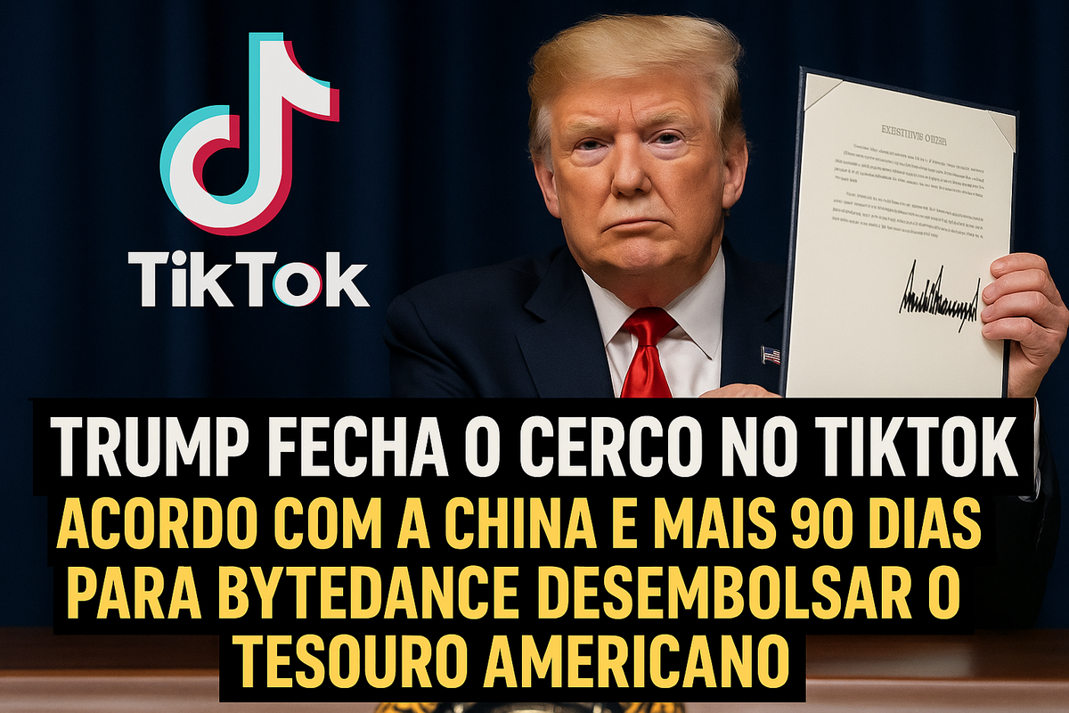 Trump Fecha o Cerco no TikTok: Acordo com a China e Mais 90 Dias para ByteDance Desembolsar o Tesouro Americano