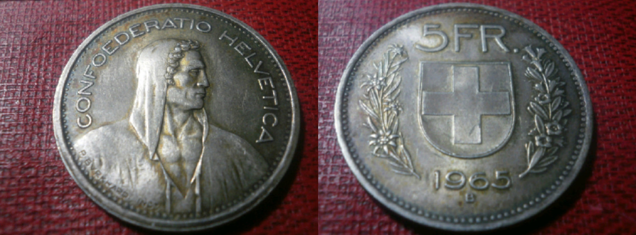 5 Francos de William Tell 1965. Suiza. Dedicados a Fredericus y Gobierno Provisional Photo-Editor-20190208-231055843