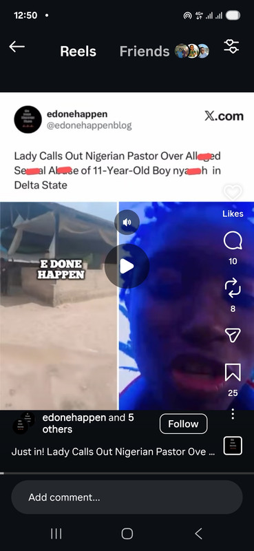 Lady Calls Out Nigerian Pastor Over Alleged Sexual Abuse of 11-Year-Old Boy in Delta State 