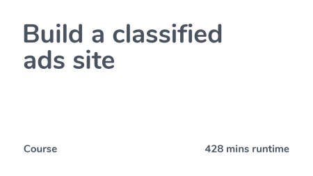 Build a classified ads site